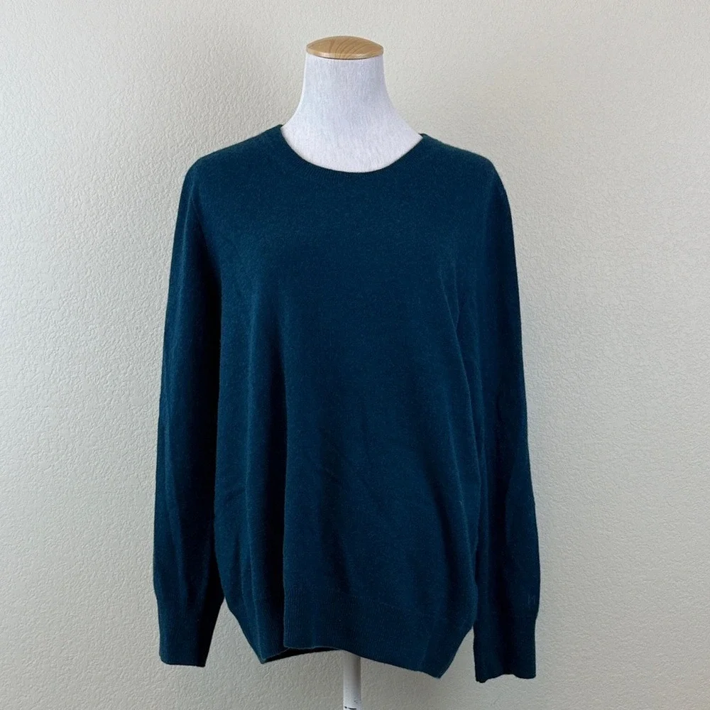 Naadam Women's 100% Cashmere Teal Sweater XL